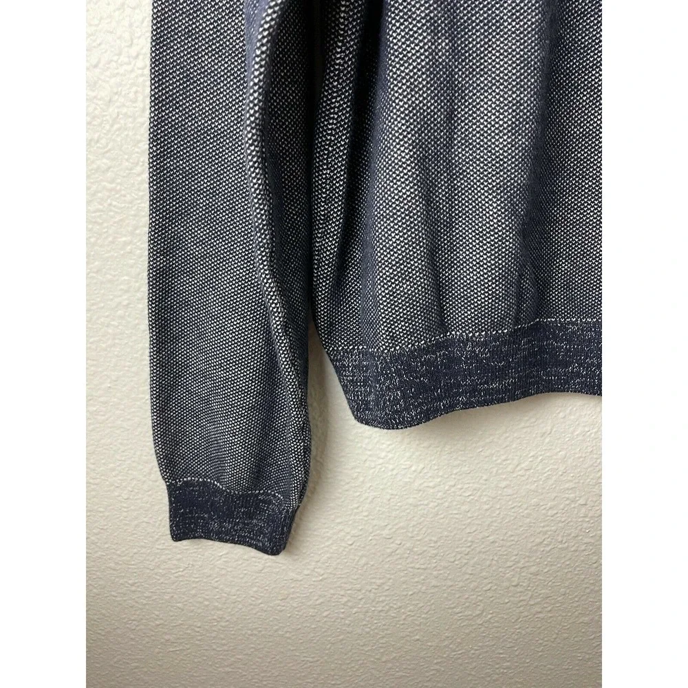 Tailor Vintage Men's‎ Pullover Sweater Blue Melange Reversible V Neck XXL